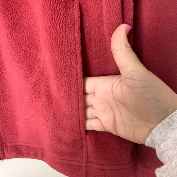 Columbia dark red Benton Springs Full Zip Fleece Jacket Cranberry Women's Medium - Picture 8 of 9